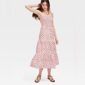 Roller Rabbit x Target Tie Shoulder Tiered Maxi Dress M